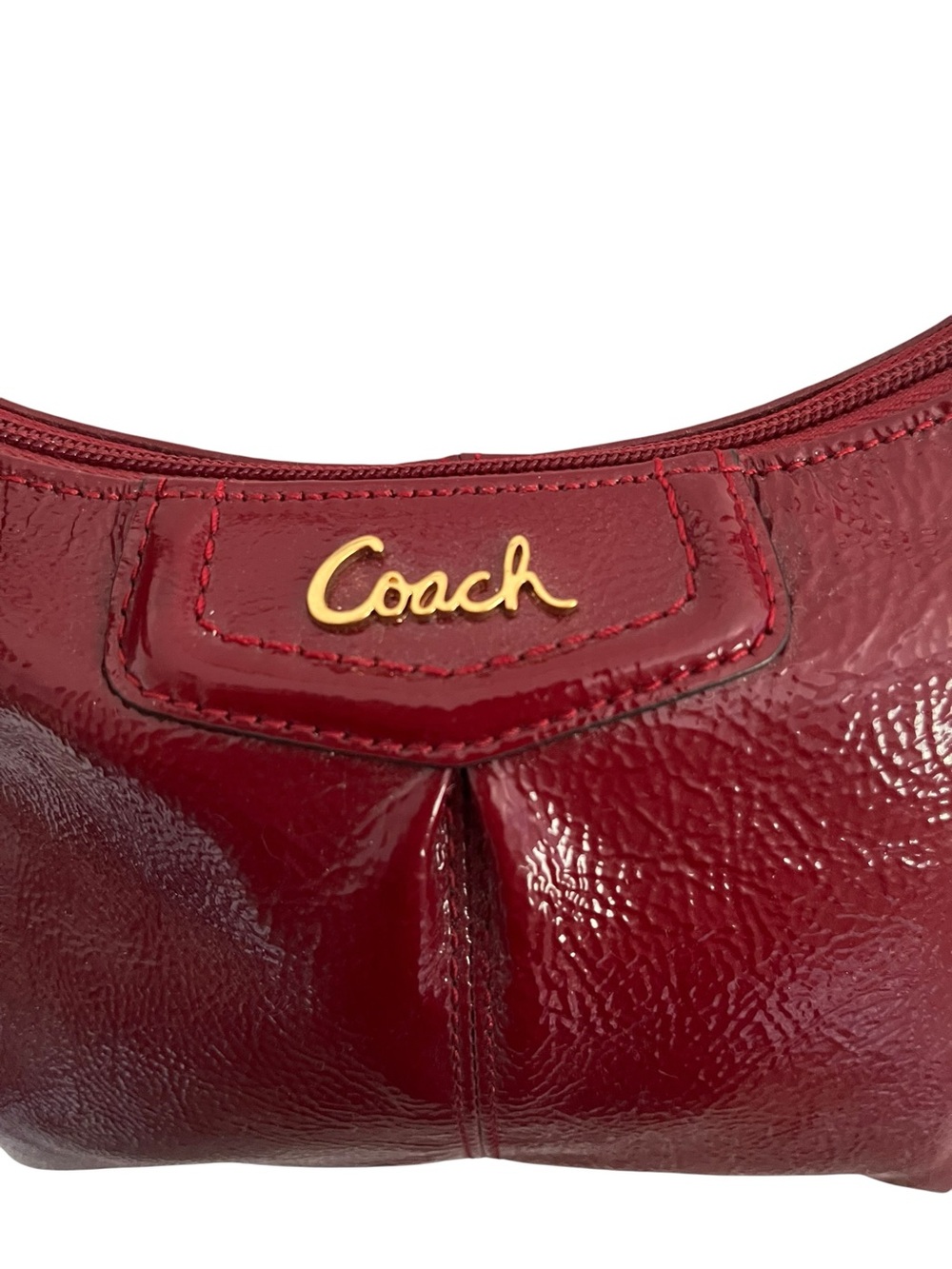 Coach Ashley Patent Leather Small Swingpack Bag Crimson Red NWT - Picture 9 of 14